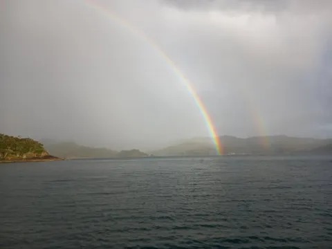 June 2023 Memorial Competition - double rainbow over the fishing grounds